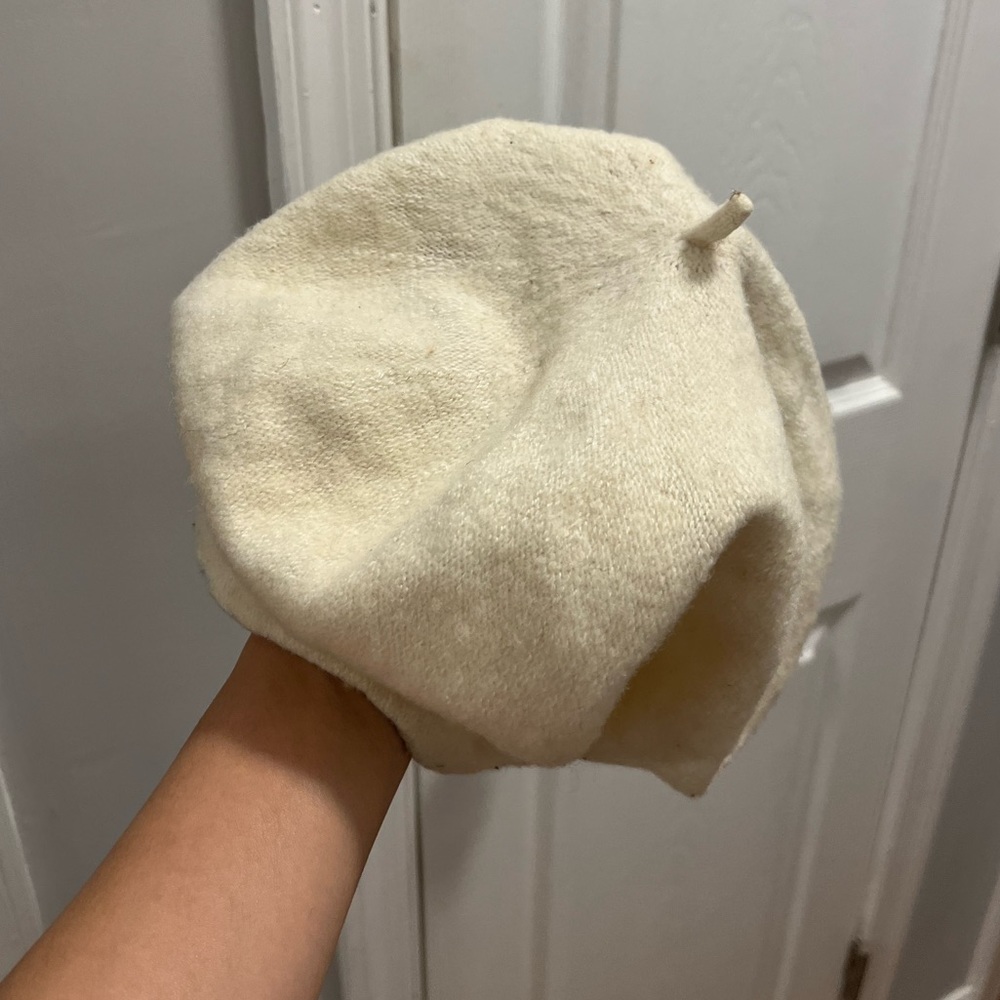 Cream color beret